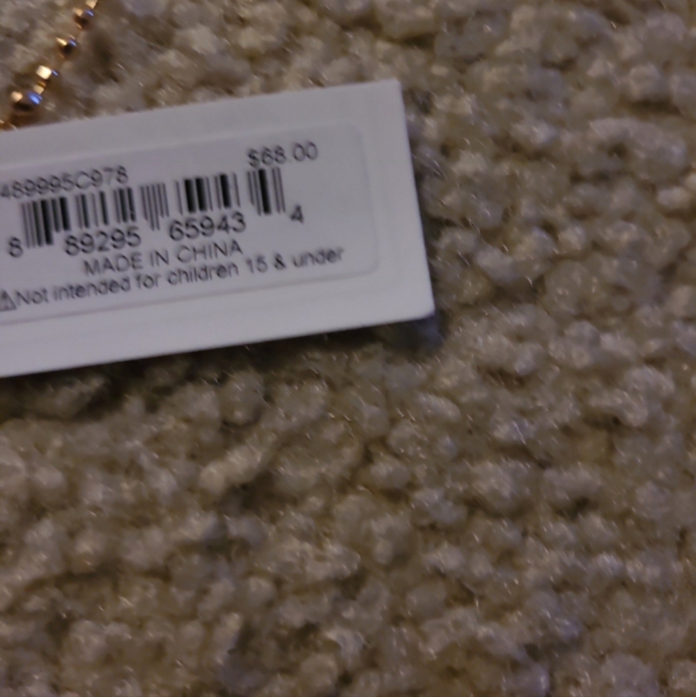 BETSEY JOHNSON COFFEE CUP GOLD TONE OMBRE STONES NECKLACE - Picture 4 of 5